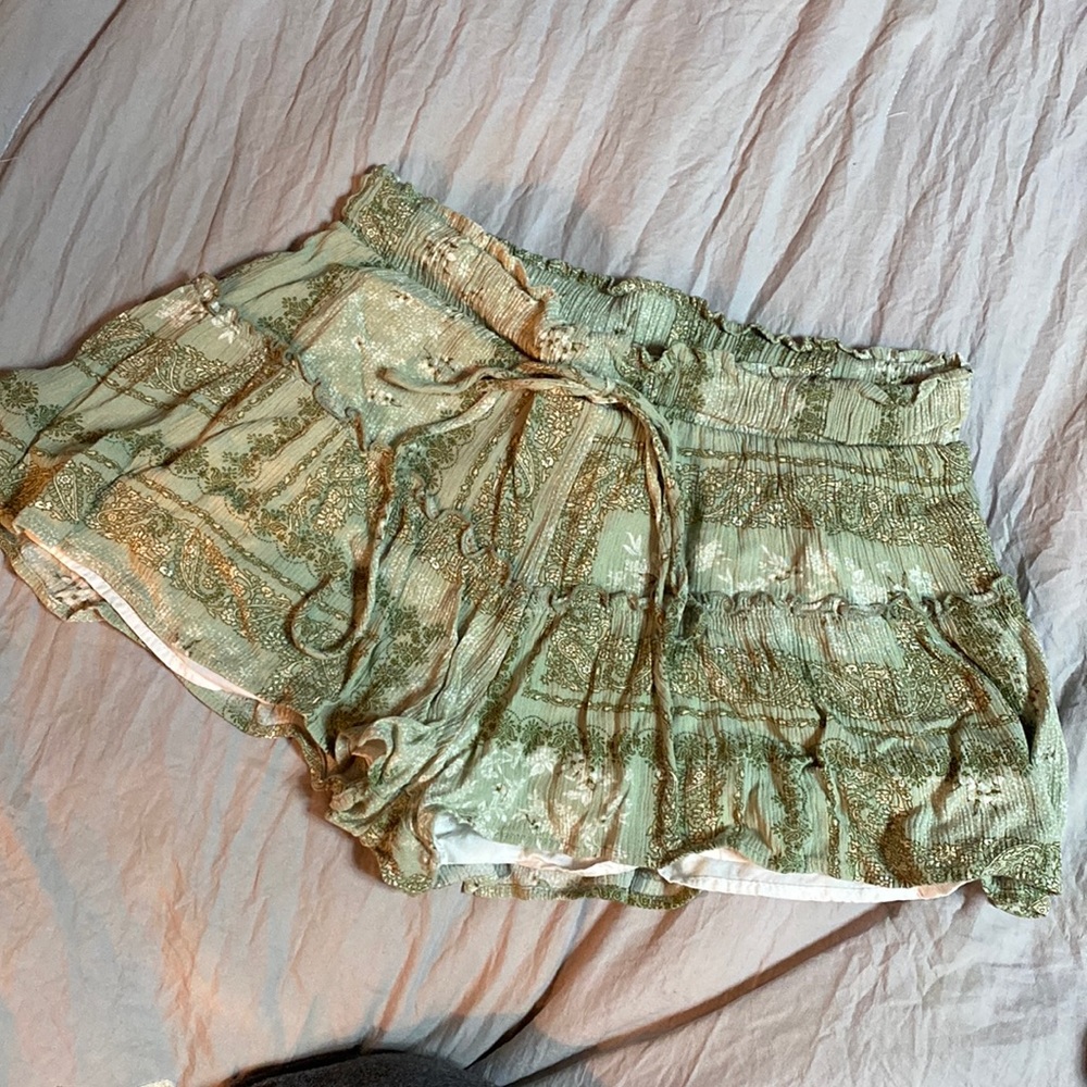 green soft shorts